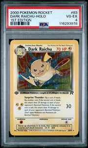 Pokemon Team Rocket 1st Edition Dark Raichu 83/82 PSA 4