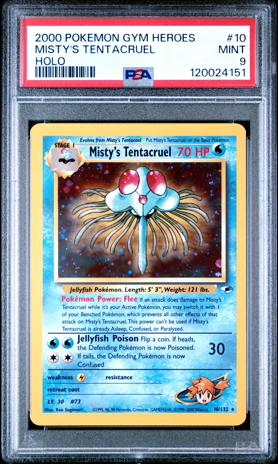 Pokemon Gym Heroes Misty's Tentacruel 10/132 PSA 9