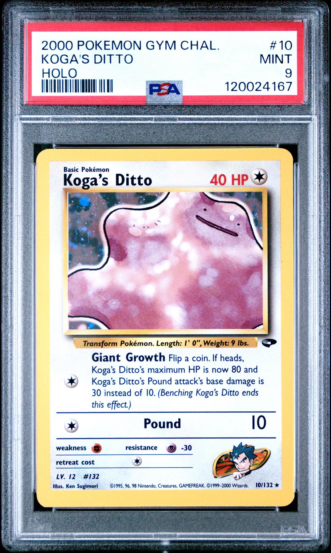 Pokemon Gym Challenge Koga's Ditto 10/132 PSA 9