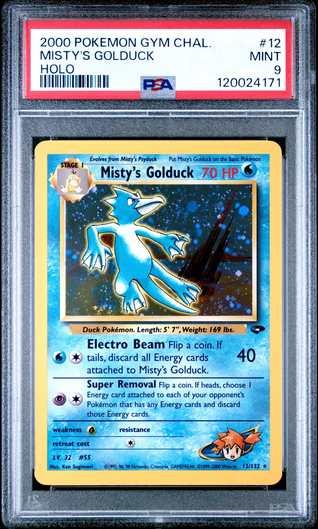 Pokemon Gym Challenge Misty's Golduck 12/132 PSA 9