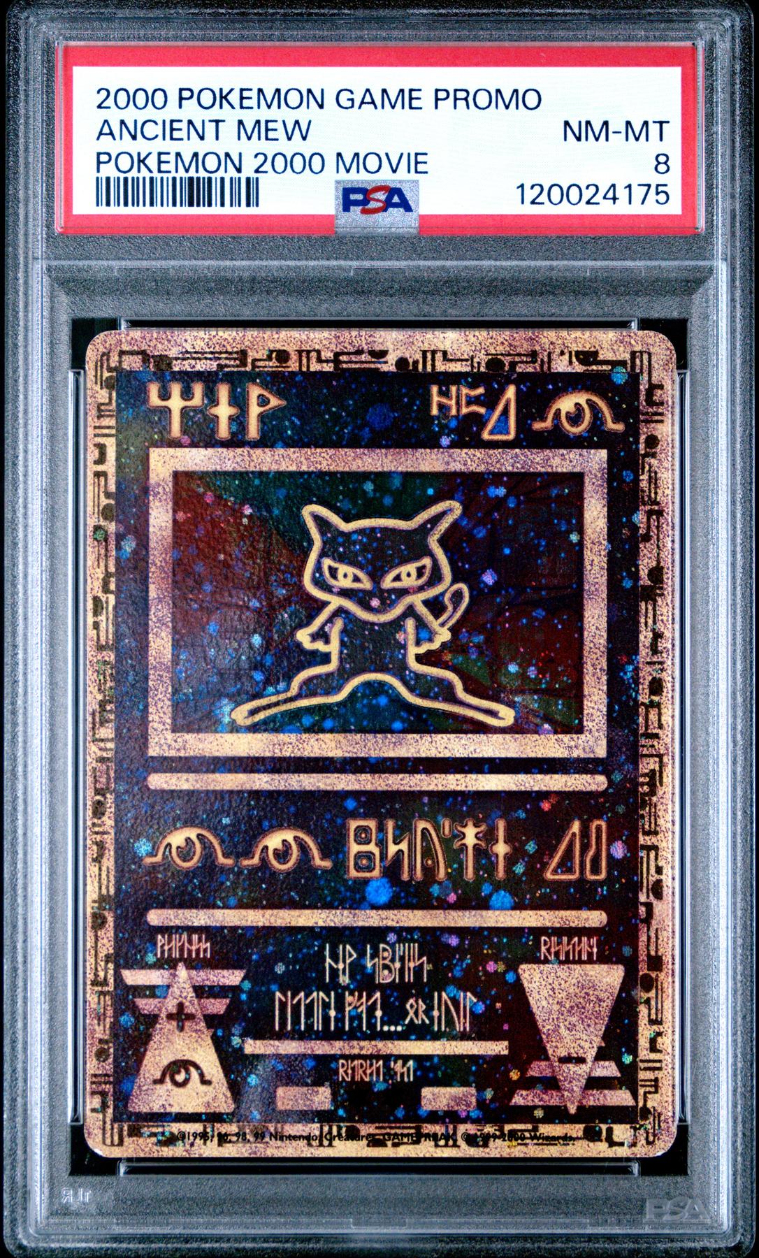 Pokemon 2000 Movie Promo Reverse Holo Foil Ancient Mew PSA 8