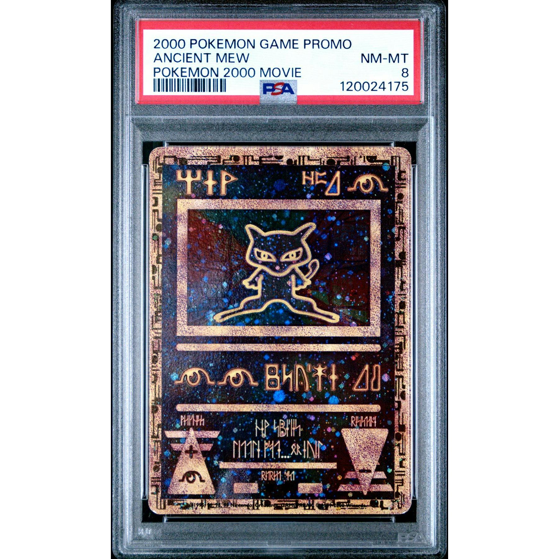 Pokemon 2000 Movie Promo Reverse Holo Foil Ancient Mew PSA 8