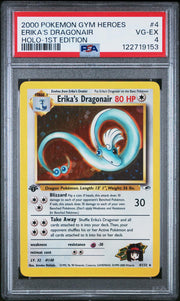 Pokemon Gym Heroes 1st Edition Erika's Dragonair 4/132 PSA 4