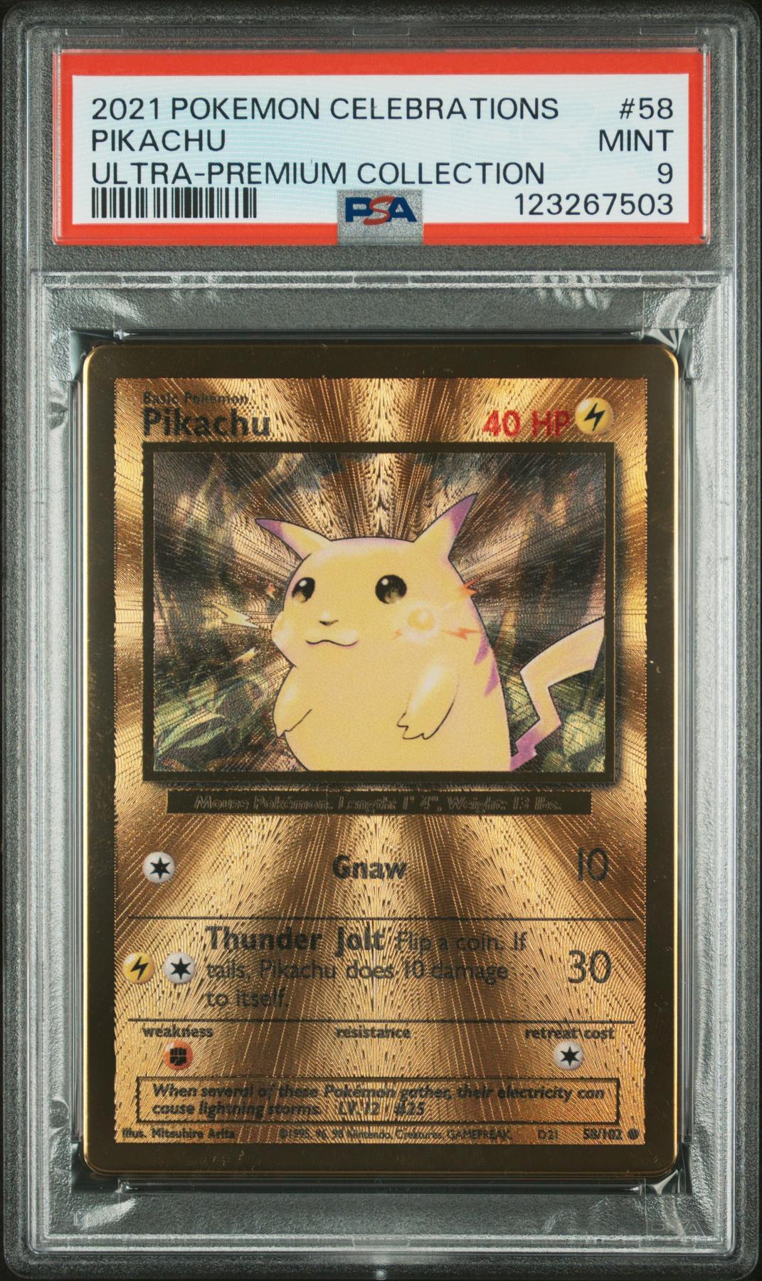 Pokemon Celebrations UPC METAL Pikachu 58/102 PSA 9
