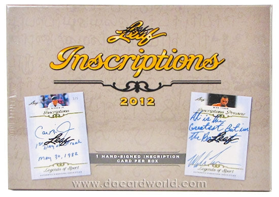 2012 Leaf Inscriptions Hobby Box (Reed Buy)