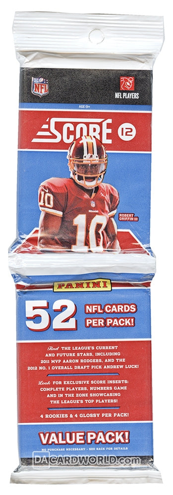 2012 Panini Score Football Jumbo Value Pack