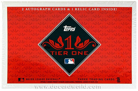 2012 Topps Tier One Baseball Hobby Box (Reed Buy)