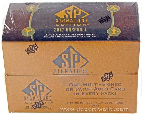 2012 Upper Deck SP Signature Edition Baseball Hobby Box (Reed Buy)
