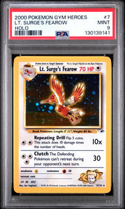 Pokemon Gym Heroes Lt. Surge's Fearow 7/132 PSA 9