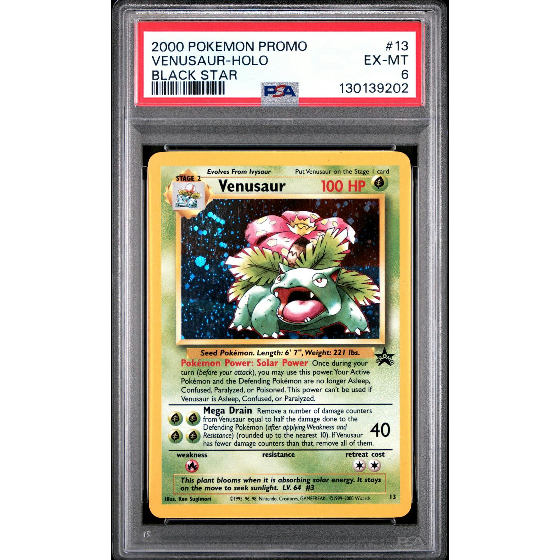 Pokemon WOTC Black Star Promo Holo Foil Venusaur 13 PSA 6