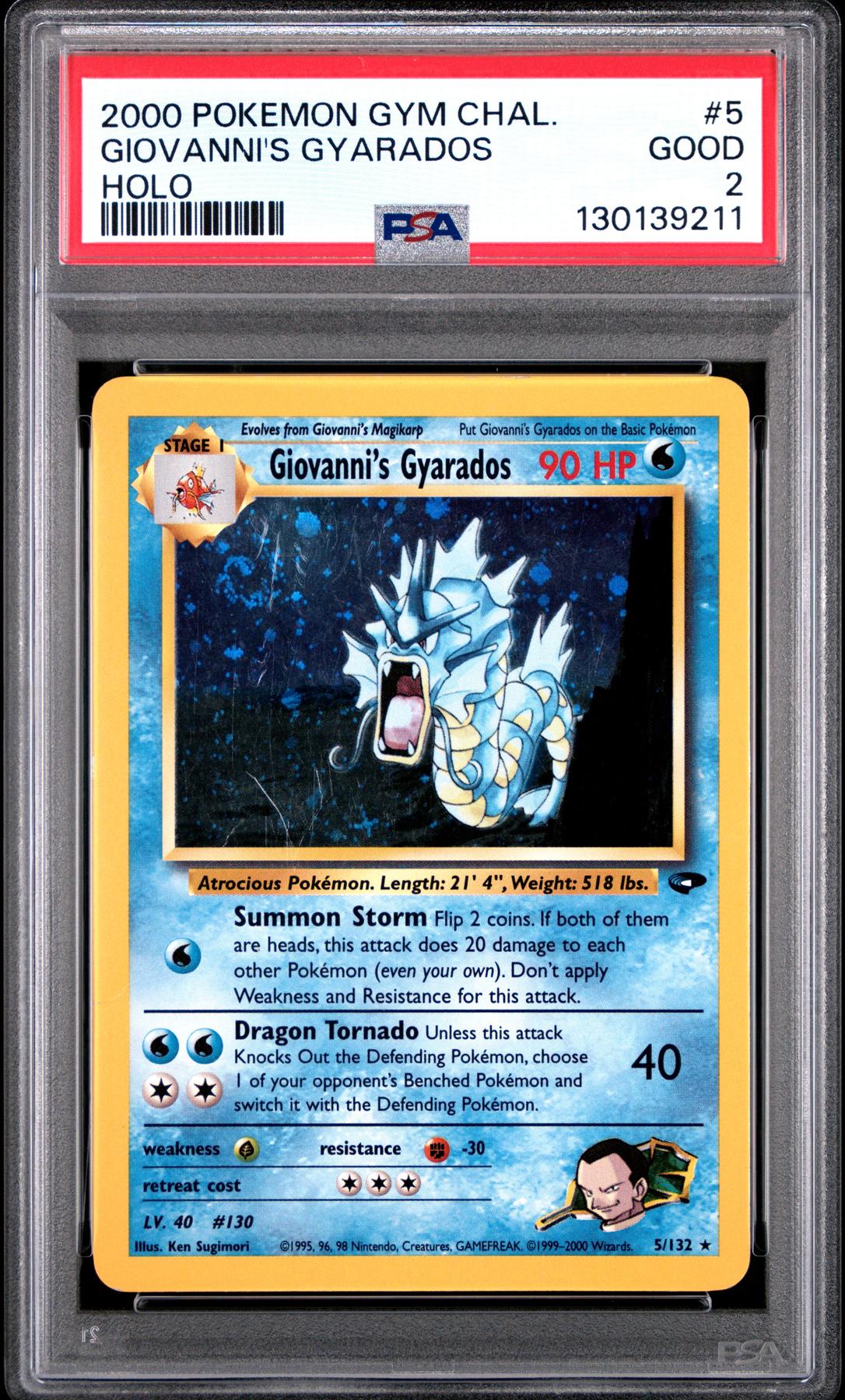 Pokemon Gym Challenge Giovanni's Gyarados 5/132 PSA 2