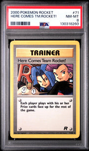 Pokemon Team Rocket Here Comes Team Rocket! 71/82 PSA 8