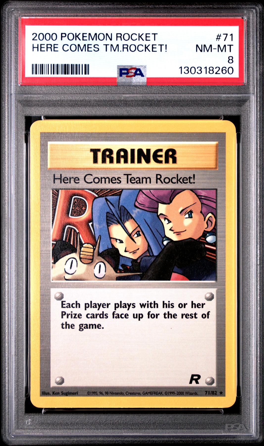Pokemon Team Rocket Here Comes Team Rocket! 71/82 PSA 8