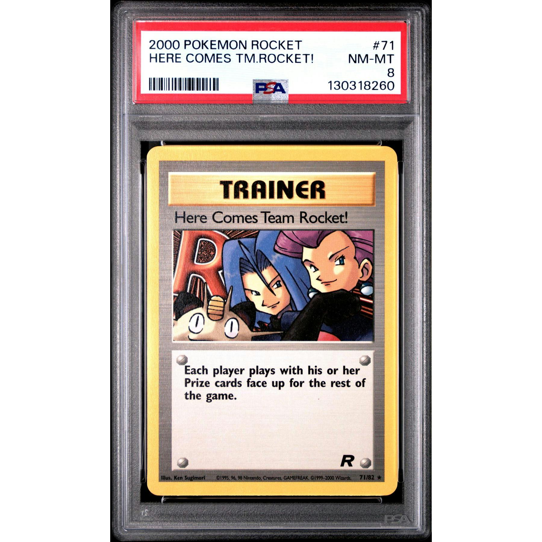 Pokemon Team Rocket Here Comes Team Rocket! 71/82 PSA 8
