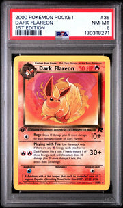 Pokemon Team Rocket 1st Edition Dark Flareon 35/82 PSA 8