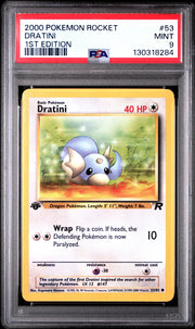 Pokemon Team Rocket 1st Edition Dratini 53/82 PSA 9