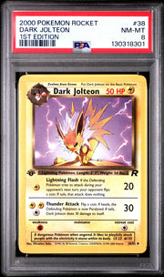 Pokemon Team Rocket 1st Edition Dark Jolteon 38/82 PSA 8