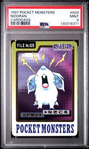 Pokemon 1997 Bandai CardDass Nidoran F 029 PSA 9