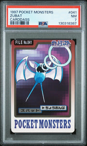 Pokemon 1997 Bandai CardDass Zubat 041 PSA 7