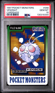 Pokemon 1997 Bandai CardDass Venonat 048 PSA 10 GEM MINT