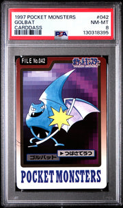 Pokemon 1997 Bandai CardDass Golbat 042 PSA 8