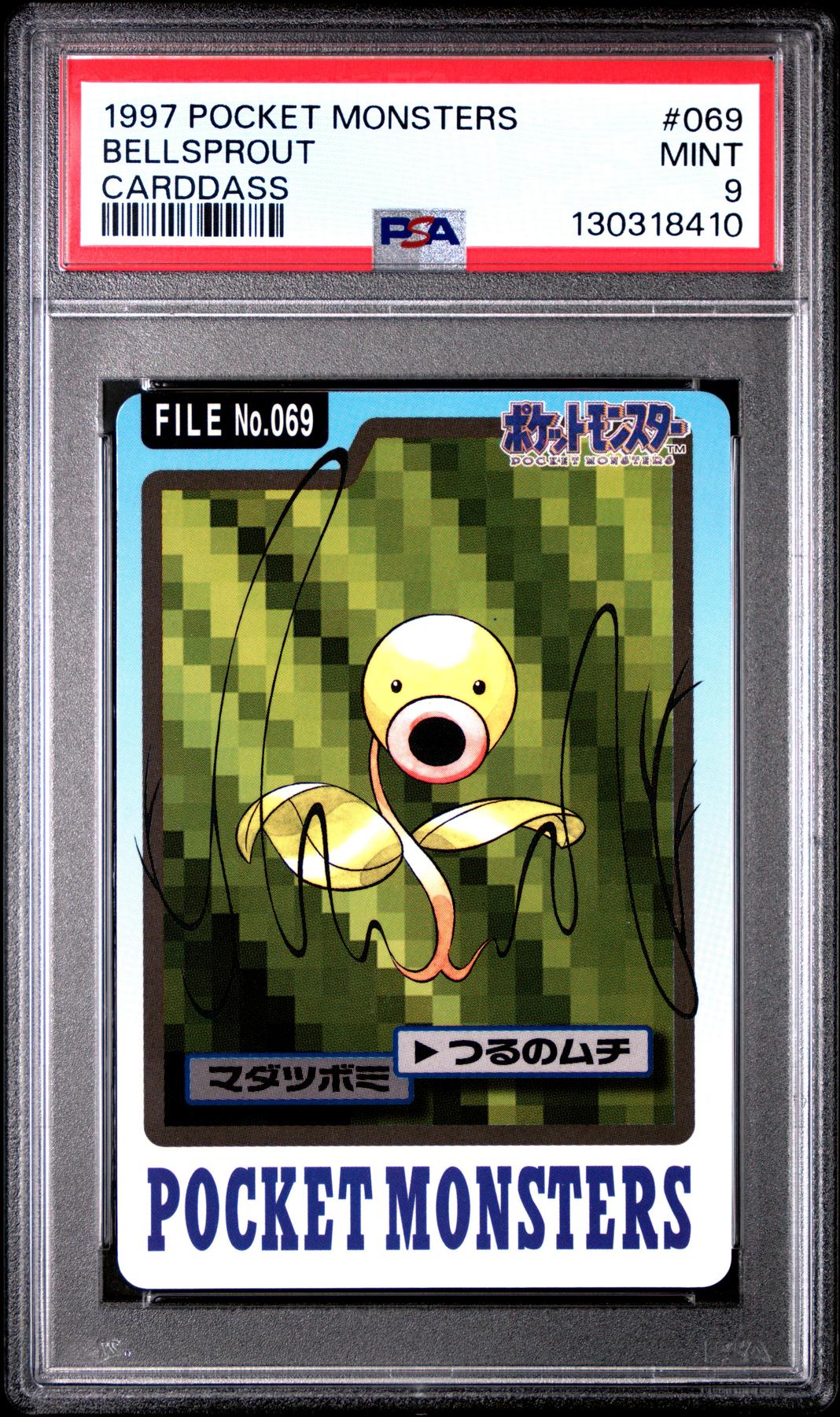Pokemon 1997 Bandai CardDass Bellsprout 069 PSA 9