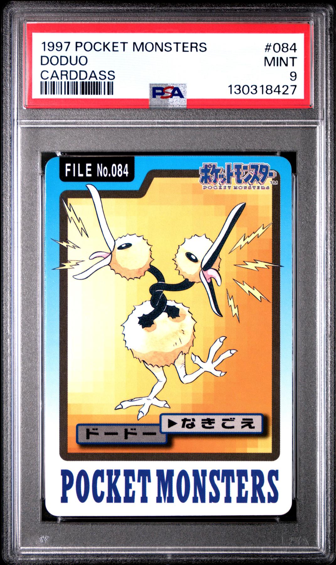 Pokemon 1997 Bandai CardDass Doduo 084 PSA 9