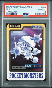 Pokemon 1997 Bandai CardDass Muk 089 PSA 8