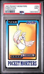 Pokemon 1997 Bandai CardDass Farfetch'd 083 PSA 9
