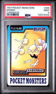 Pokemon 1997 Bandai CardDass Dodrio 085 PSA 9