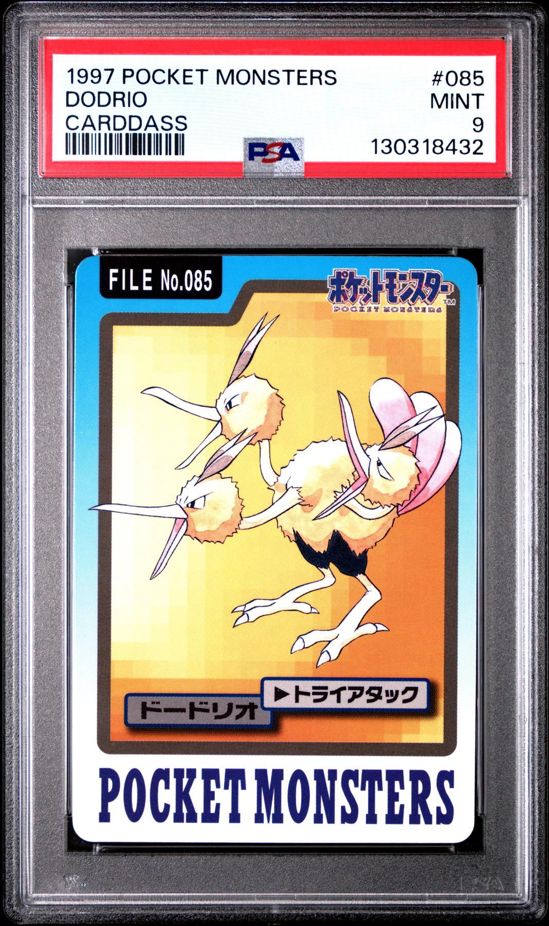 Pokemon 1997 Bandai CardDass Dodrio 085 PSA 9