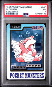 Pokemon 1997 Bandai CardDass Slowbro 080 PSA 7