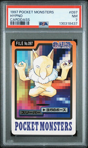 Pokemon 1997 Bandai CardDass Hypno 097 PSA 7
