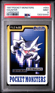 Pokemon 1997 Bandai CardDass Haunter 093 PSA 9
