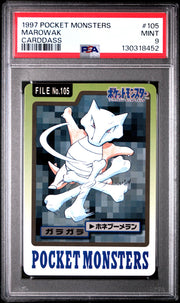 Pokemon 1997 Bandai CardDass Marowak 105 PSA 9