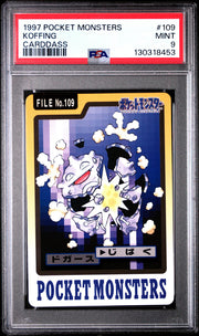 Pokemon 1997 Bandai CardDass Koffing 109 PSA 9