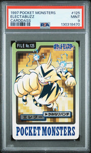Pokemon 1997 Bandai CardDass Electabuzz 125 PSA 9