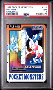 Pokemon 1997 Bandai CardDass Mr. Mime 122 PSA 7