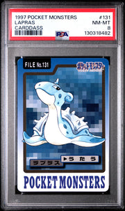 Pokemon 1997 Bandai CardDass Lapras 131 PSA 8