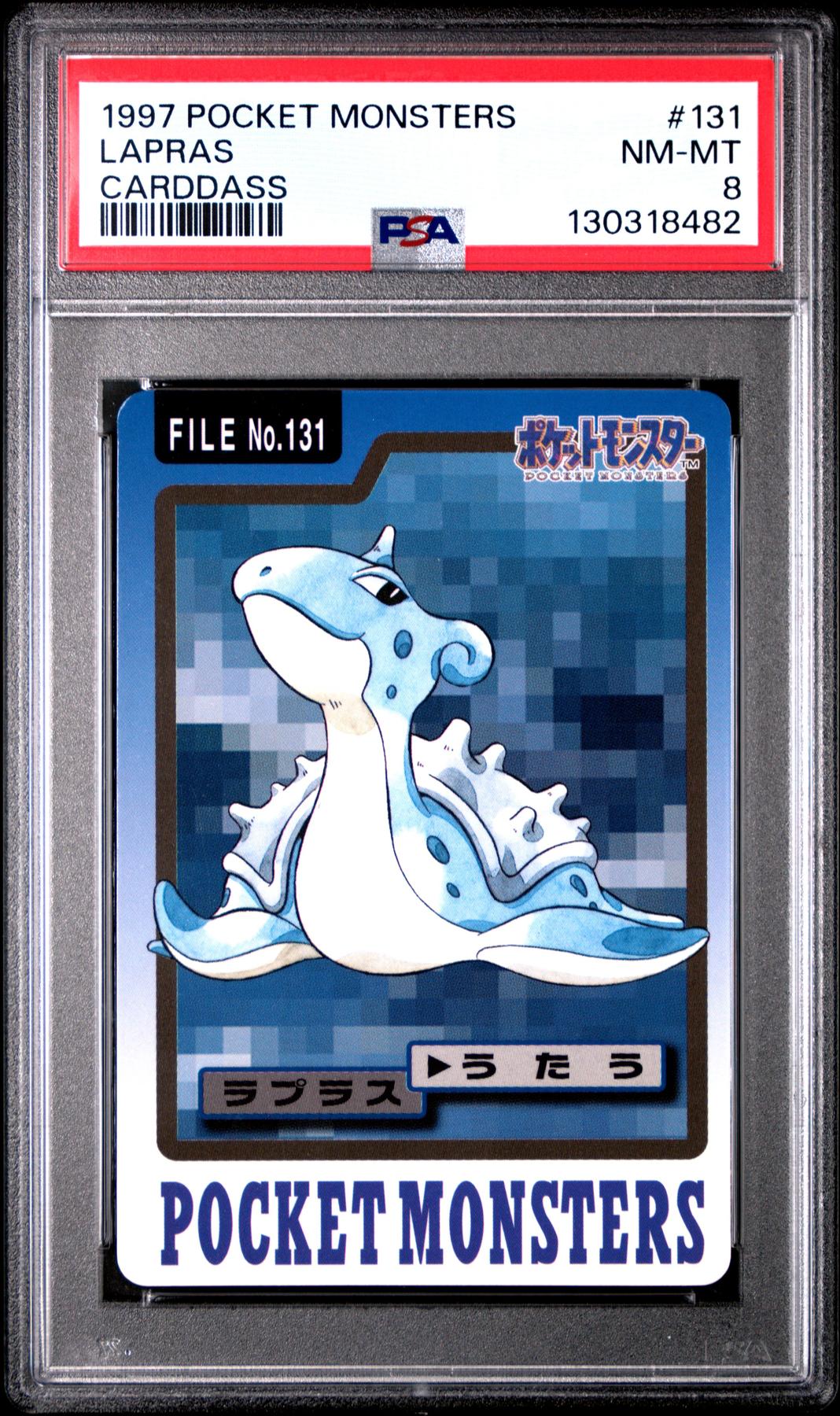 Pokemon 1997 Bandai CardDass Lapras 131 PSA 8