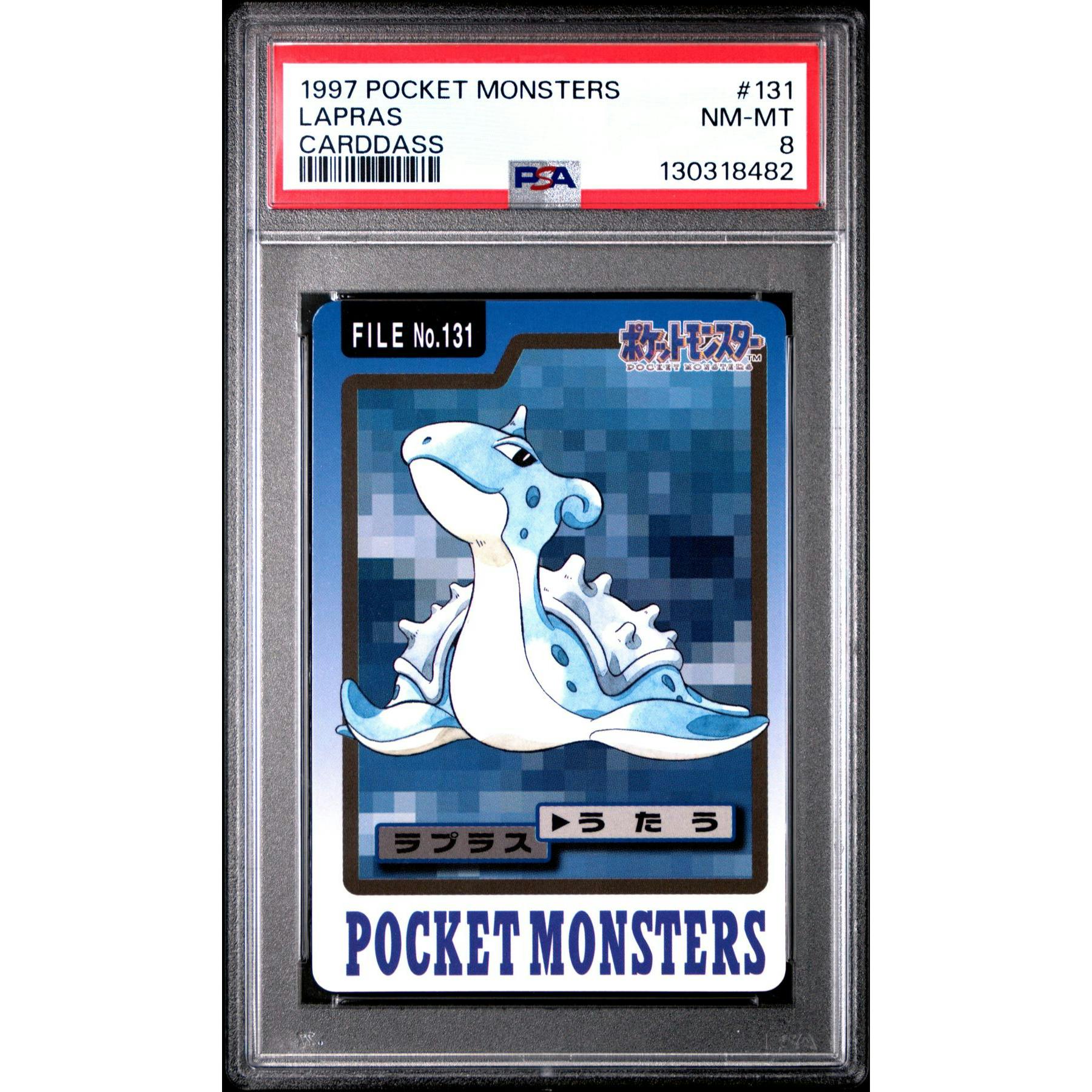 Pokemon 1997 Bandai CardDass Lapras 131 PSA 8
