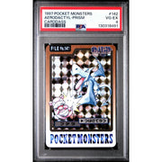 Pokemon 1997 Bandai CardDass Prism Holo Foil Aerodactyl 142 PSA 4
