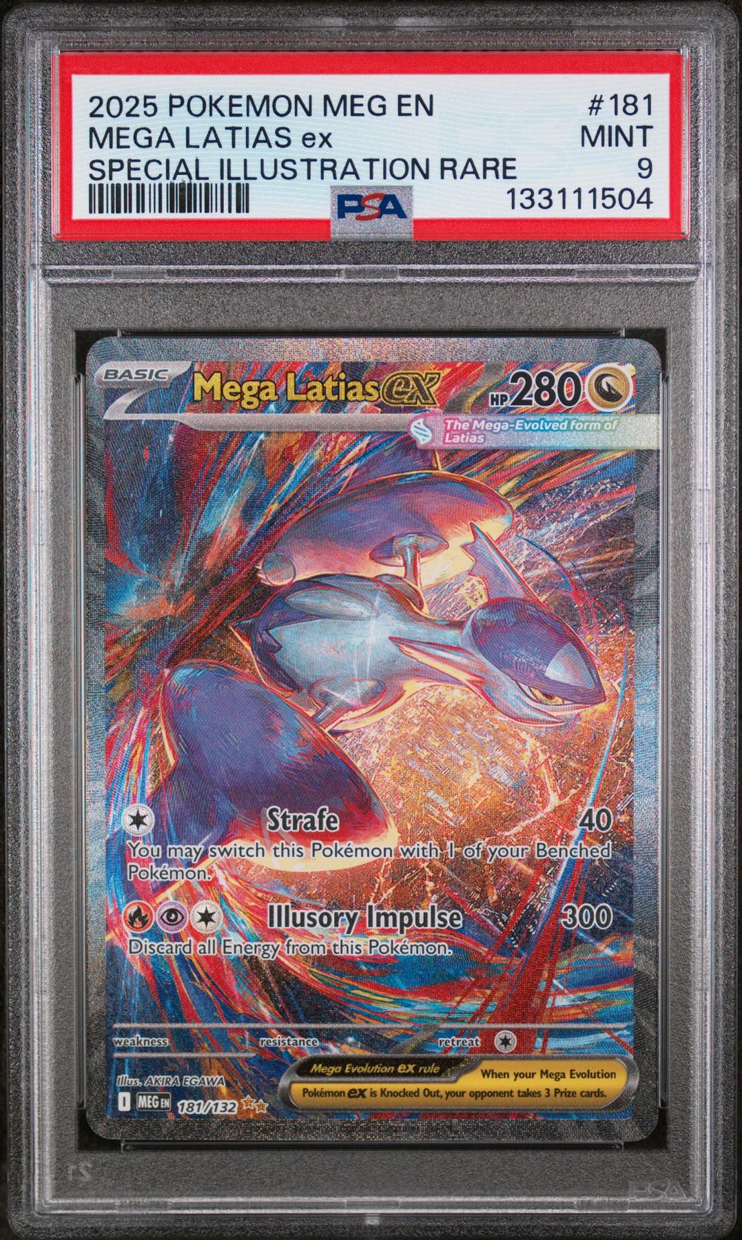 Pokemon Mega Evolution Mega Latias ex 181/132 PSA 9