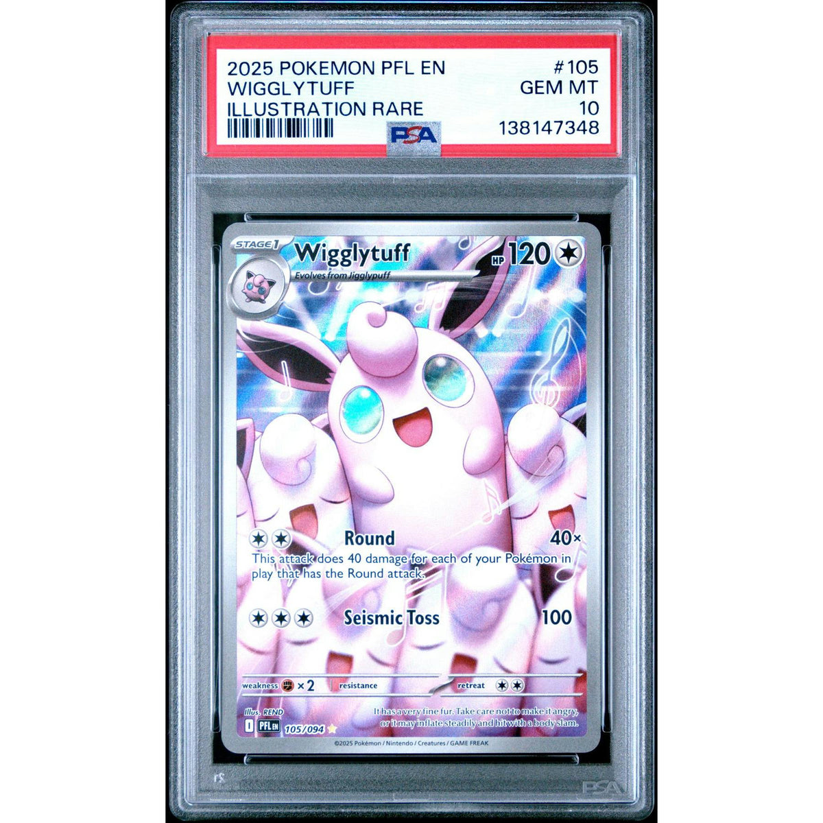 Pokemon Phantasmal Flames Wigglytuff 105/094 PSA 10 GEM MINT