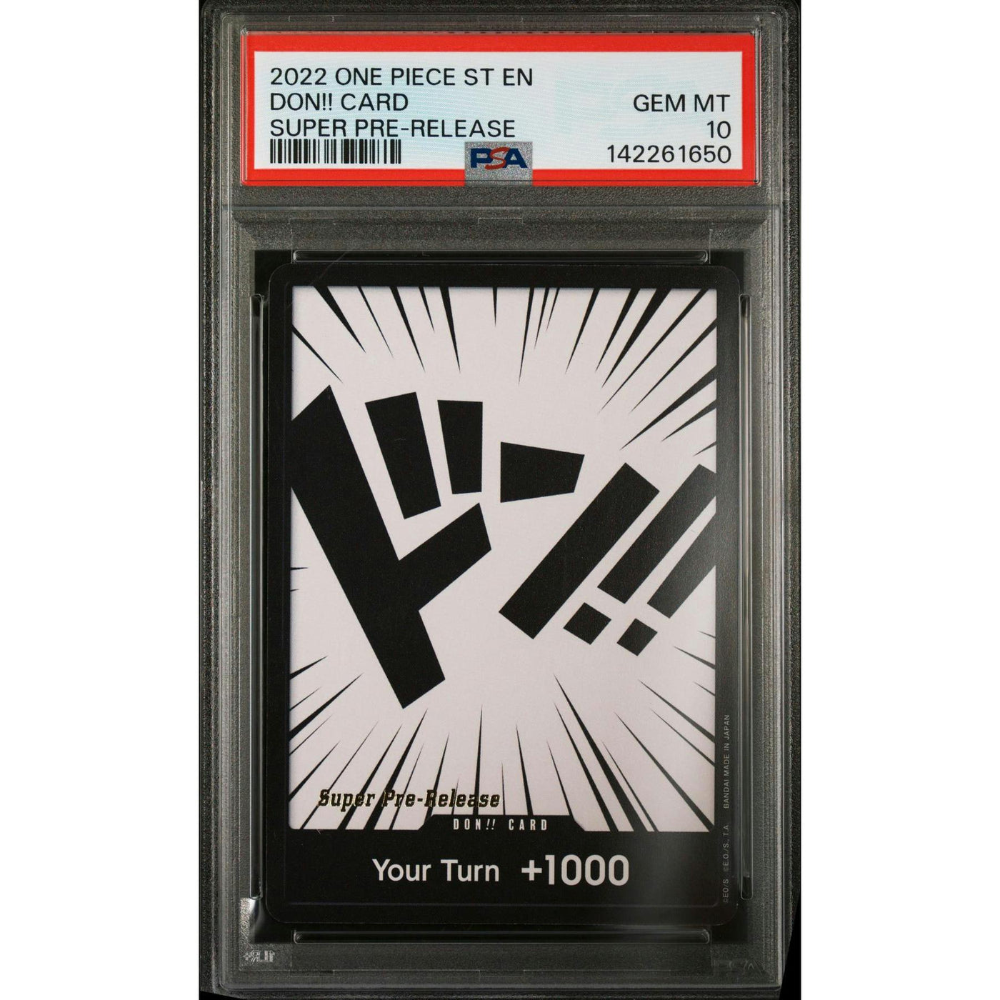 2022 One Piece Starter Decks Don!! Card Super Pre-Release PSA 10