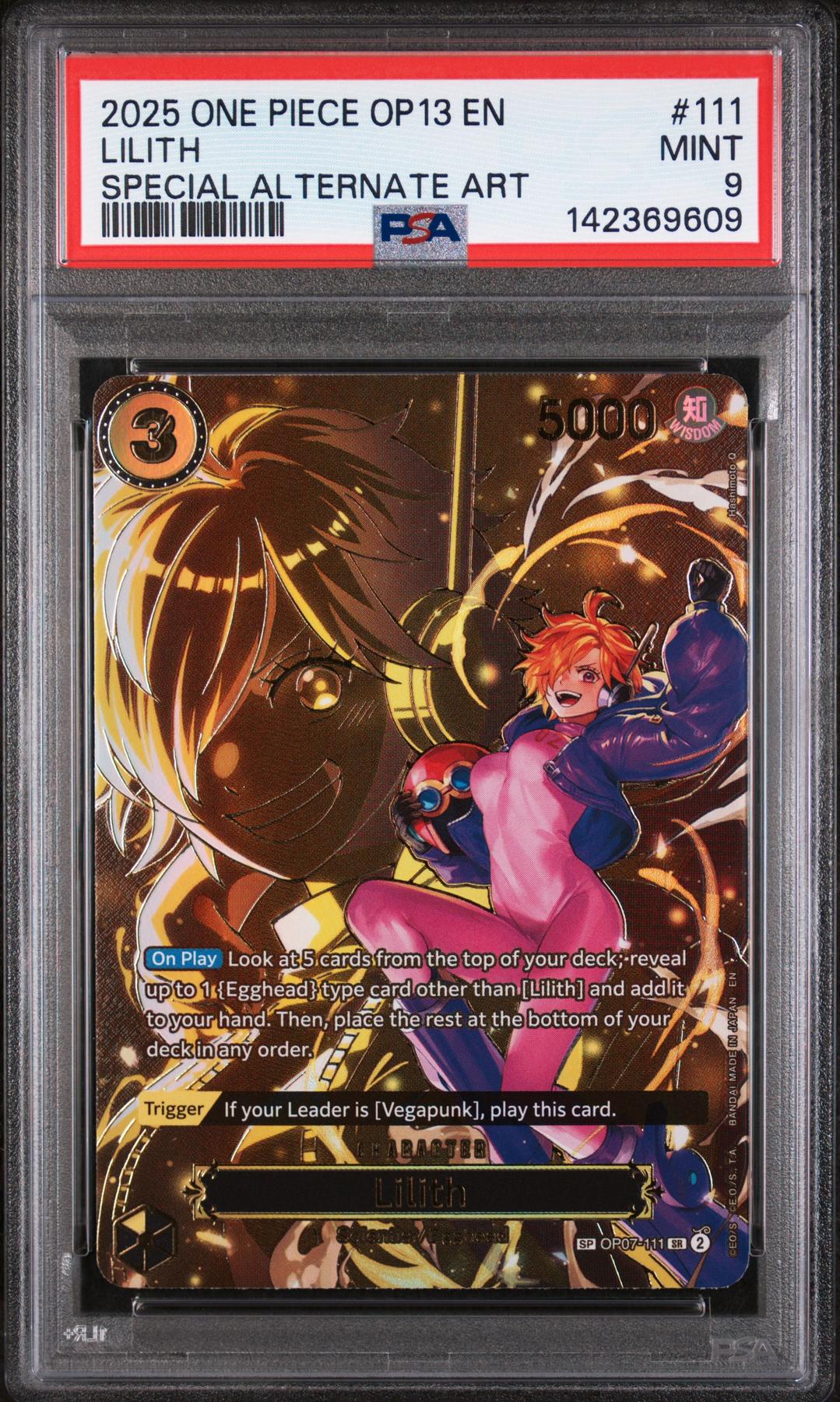 2025 One Piece Carying on His Will Lilith Special Alternate Art #111 PSA 9