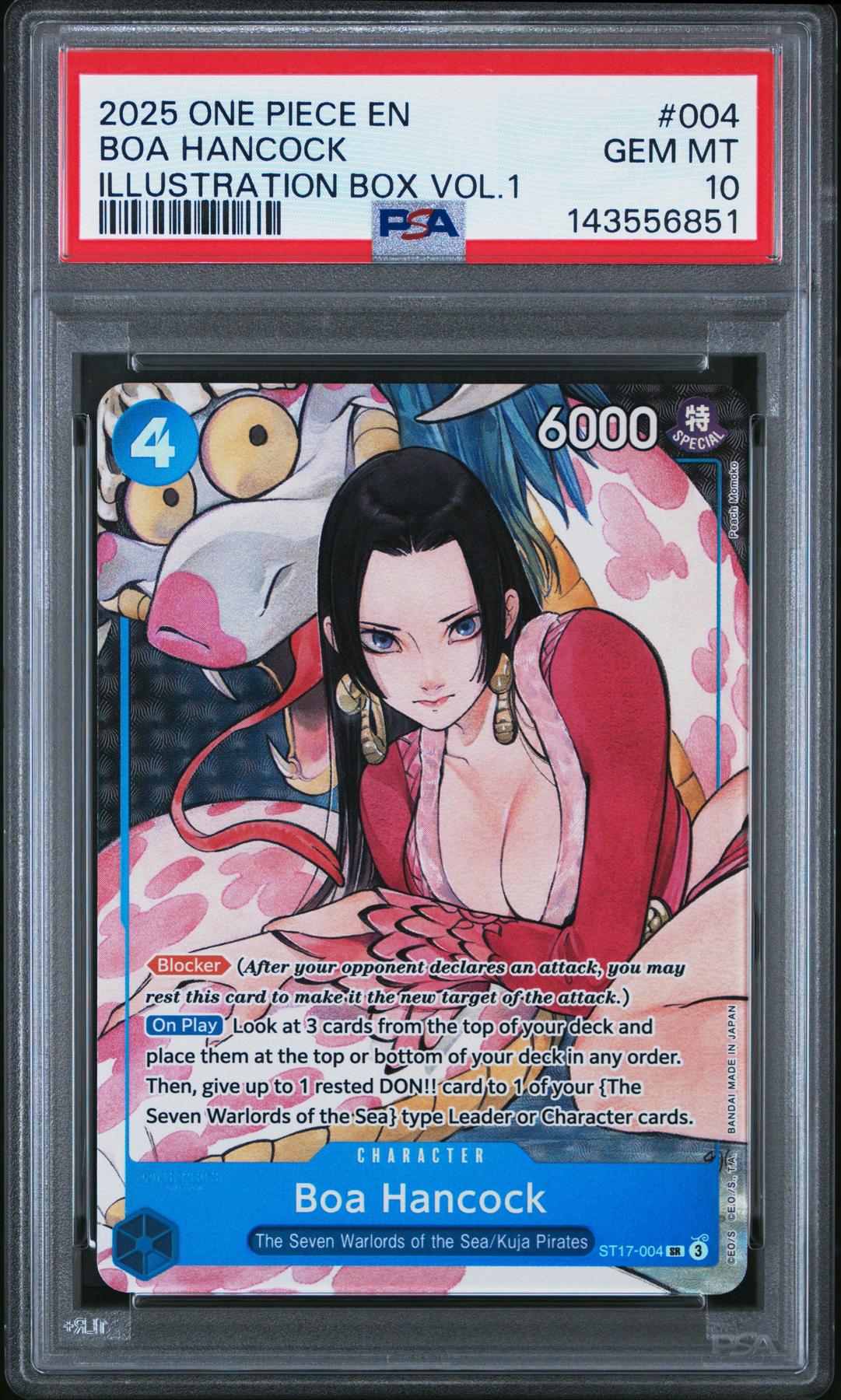 2025 One Piece Boa Hancock Illustration Box Vol. 1 #004 PSA 10