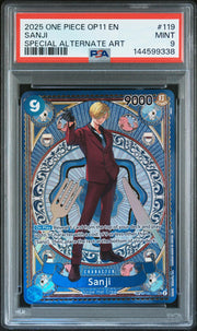 2025 One Piece A Fist of Divine Speed Sanji Special Alternate Art #119 PSA 9