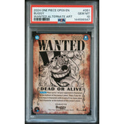 2024 One Piece Buggy Wanted Alternate Art #OP09-051 PSA 10