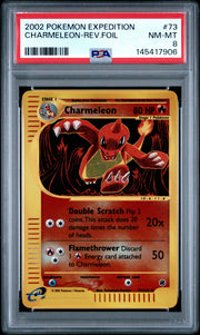 Pokemon Expedition Reverse Holo Foil Charmeleon 73/165 PSA 8